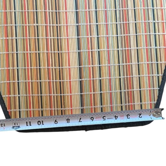 Vintage bamboo striped placemats. 4 pce - Picture 7 of 12